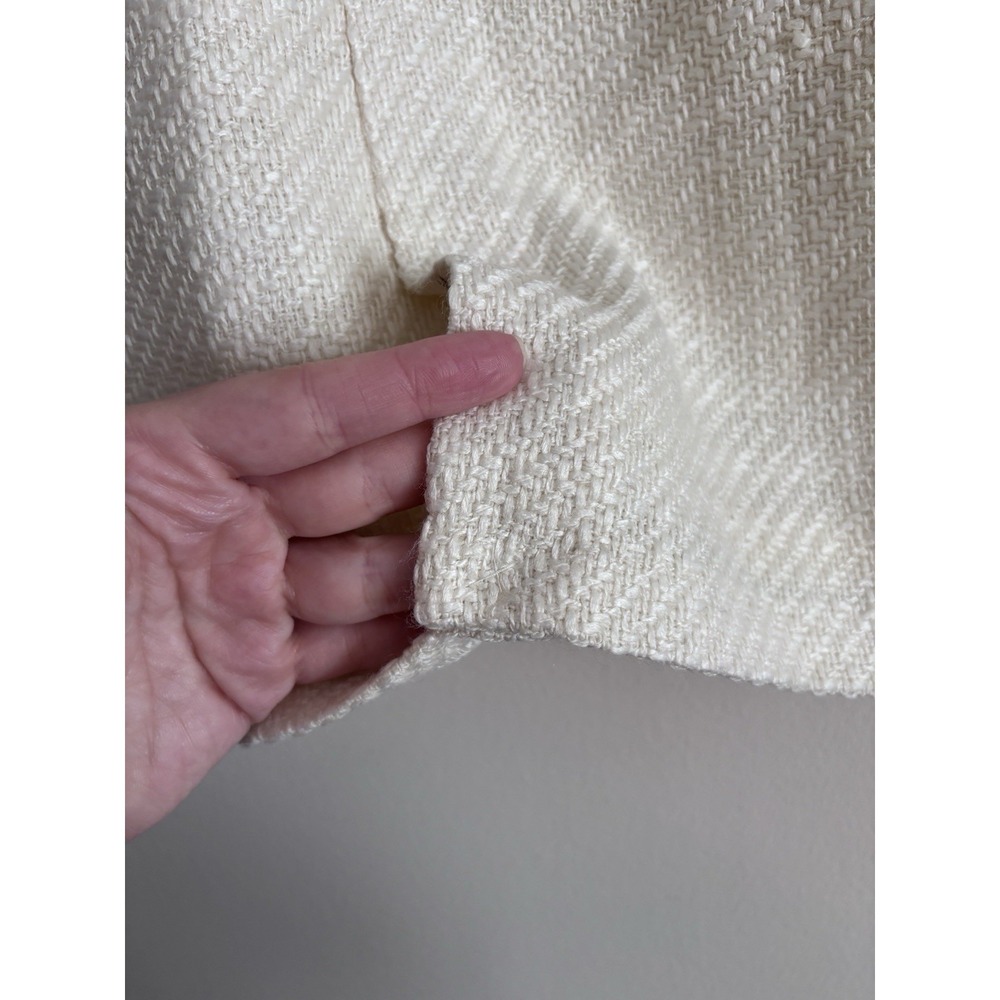 NWT Vintage Y2K Tommy Hilfiger Mini Skirt Size 12 Wool Preppy‎ Cream Academia - Picture 8 of 8